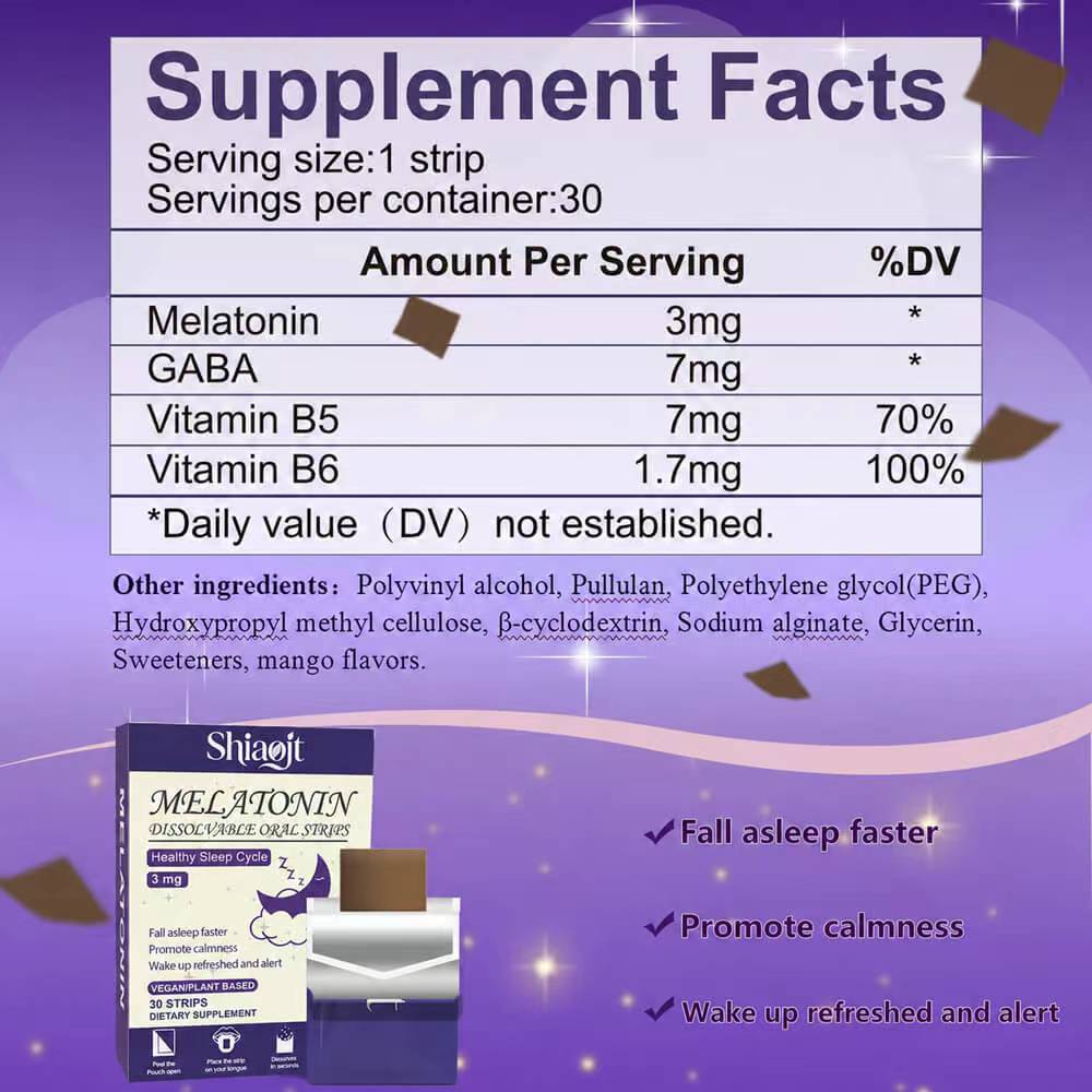 Melatonin oral strips