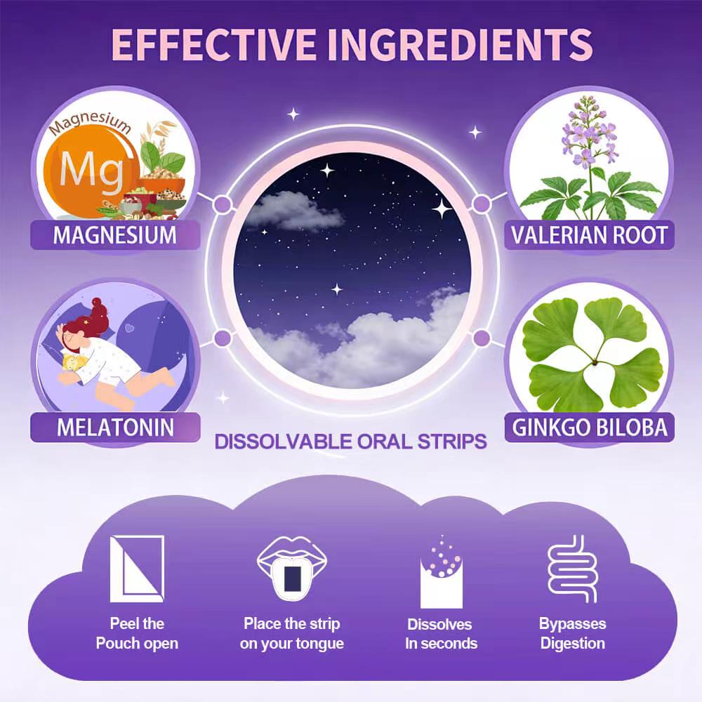 Melatonin oral strips