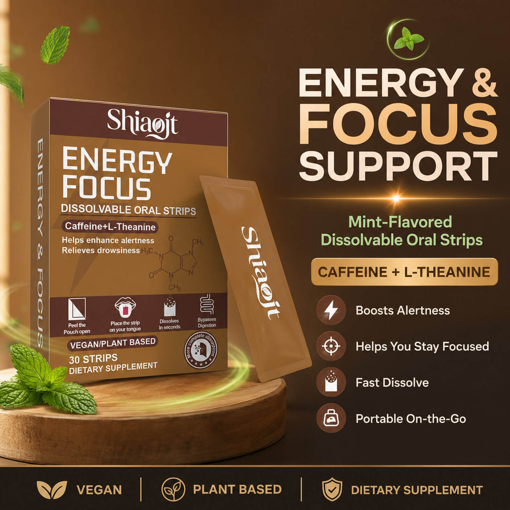 Caffeine oral strips