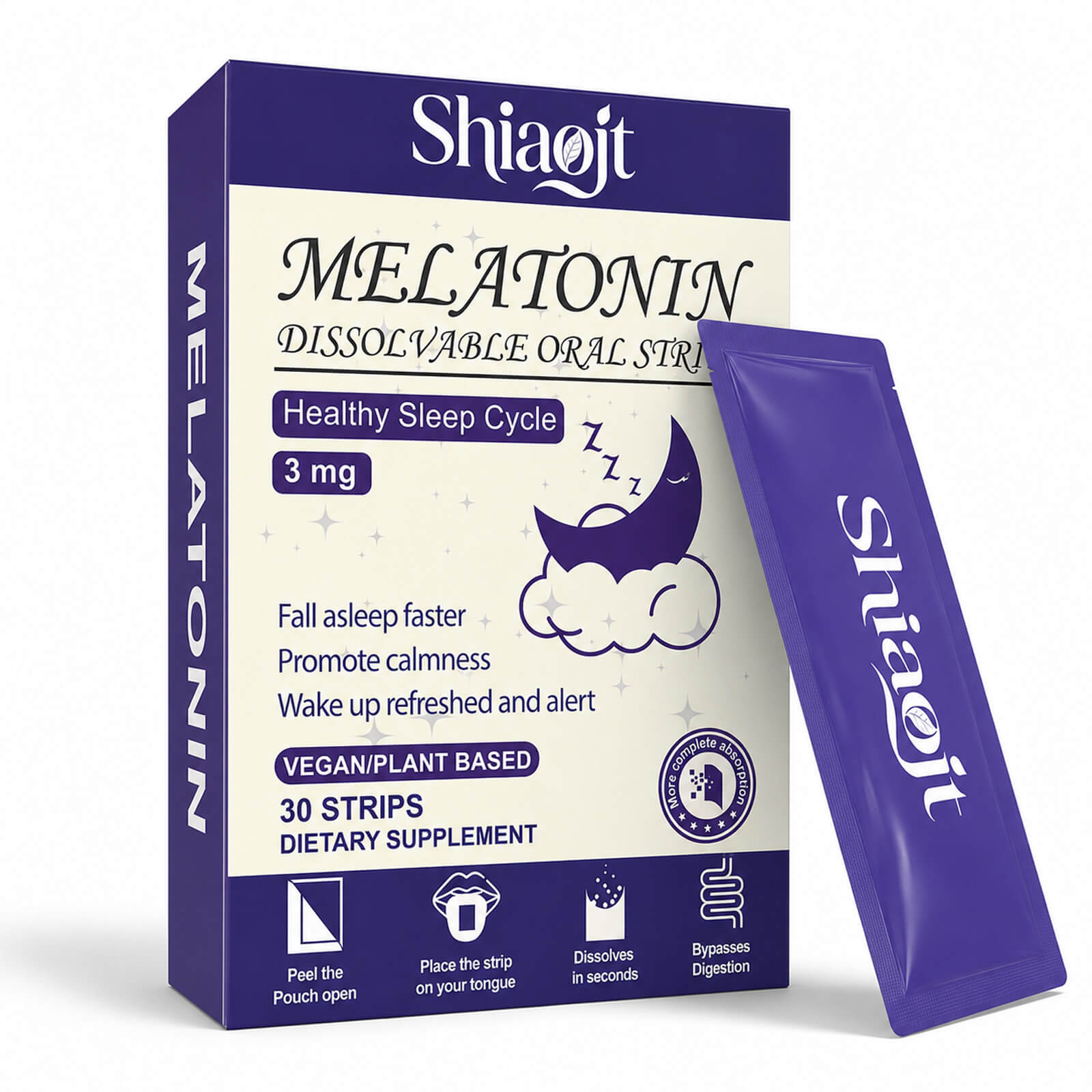 Melatonin oral strips