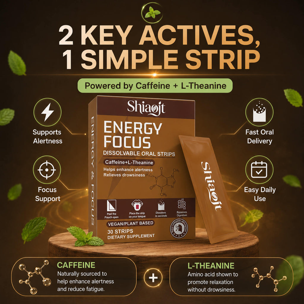 Caffeine oral strips