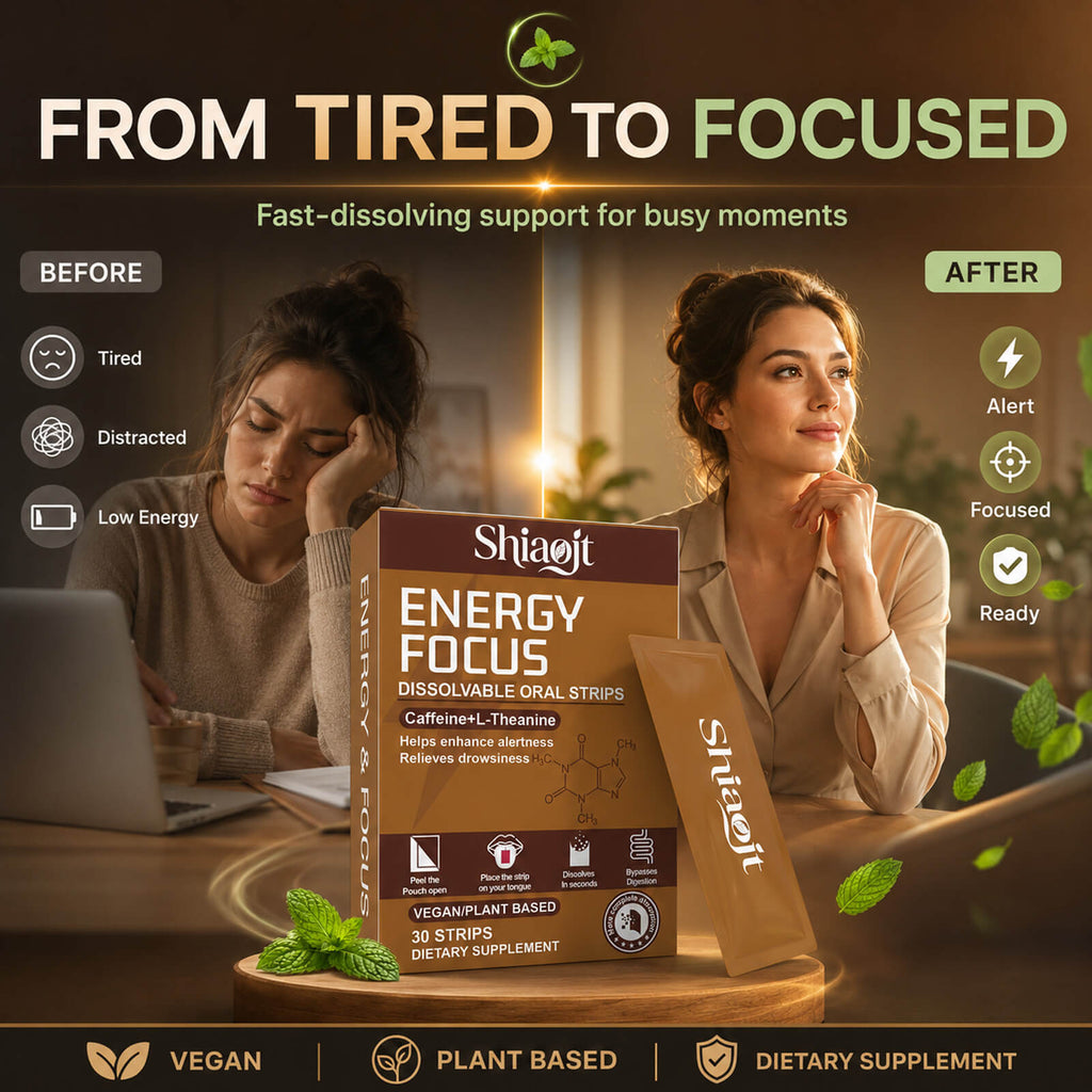 Caffeine oral strips