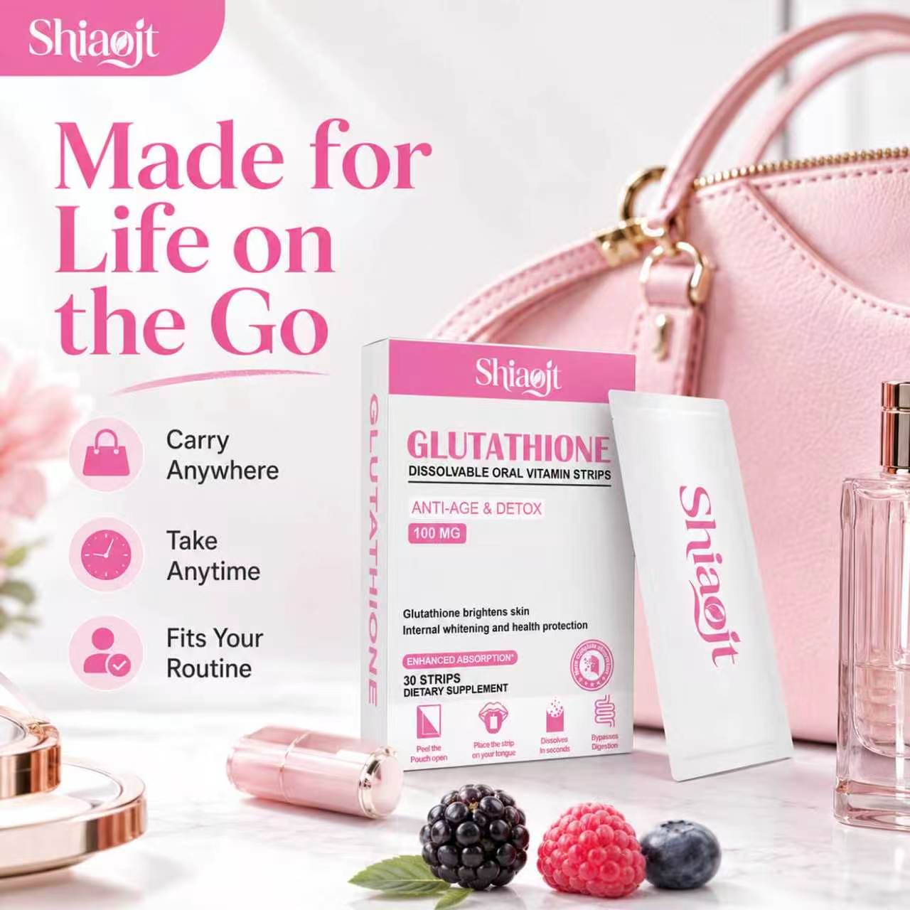 Glutathione oral strips